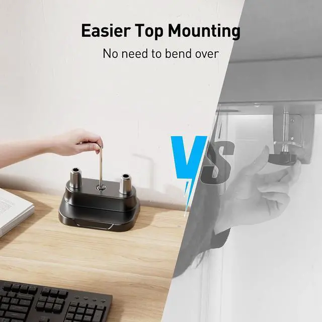 Alt view image 4 of 7 - HUANUO Dual Monitor Mount for 40 inch Ultrawide Screens up to 33 lbs, Heavy Duty Monitor Arm with Full Motion Adjustment, Dual Monitor Arm with Tilt, Swivel, Rotation, VESA 75x75 or 100x100mm