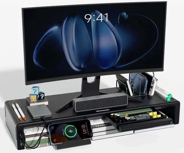 Main image of OImatser Monitor Riser 3.0 USB HUB, Foldable Computer Stand with Type-C Port, Adjustable Length and Storage Drawer & Pen Slot, Phone Stand