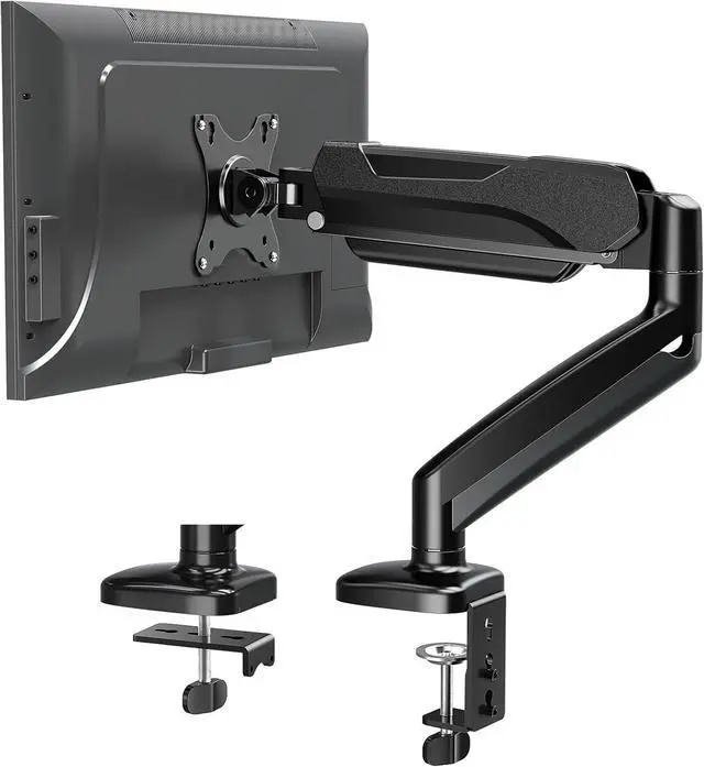 Main image of MOUNTUP Monitor Arm Desk Mount, Fully Adjustable, Computer Monitor Stand for 17-30 Inch, 4.4-17.6lbs Screen, VESA Mount with C Clamp & Grommet Base, Black