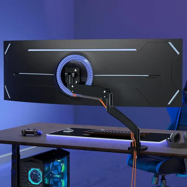 Alt view image 6 of 7 - Ultrawide Monitor-Arm Heavy Duty 22-57 - PUTORSEN Aluminum Single Monitor Mount Holds up to 59.4 lbs, Premium Adjustable Desk Mount Stand, VESA 75/100/200 mm, Black
