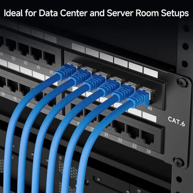 Alt view image 3 of 7 - Cable Matters [UL Listed] 48 Port Patch Panel Rackmount or Wall Mount 19-Inch, 2U Cat6 Network Patch Panel for 10 Gigabit Ethernet, 110 or Krone Impact Tools Compatible