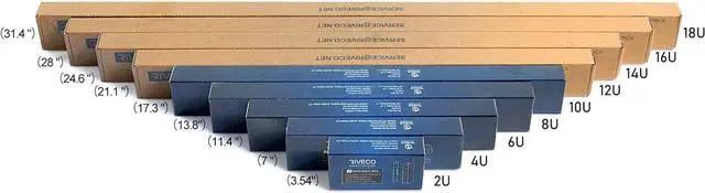 Alt view image 7 of 7 - RIVECO 16U Rack Rails 2 PCS, 3.0 mm Thickness Steel Tapered Holes Horizontal & Vertical Rack Mount Rails for Recording & Network Wooden Cabinet Mounting, 10/32 Screws Included