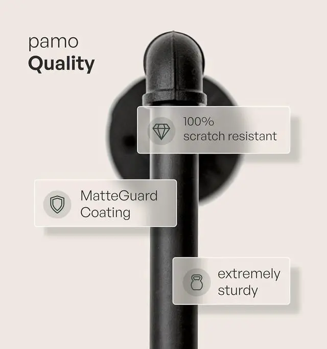 Alt view image 3 of 7 - pamo Industrial Pipe Clothing Rack  Wall Mounted Black Closet System in Powder-Coated Steel  79.13" W × 87.4" H  Easy Setup  Ideal for Walk-In Closets & Retail Use