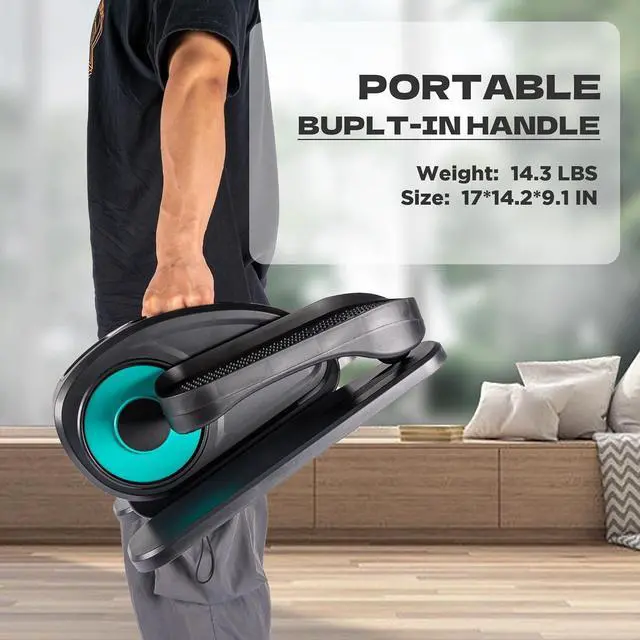Alt view image 7 of 7 - Under Desk Elliptical, Electric Foot Pedal Exerciser, Fully Assembled Seated Elliptical, Compact Portable Elliptical Machine Trainer with Remote Control, Mini Elliptical Leg Exerciser for Home