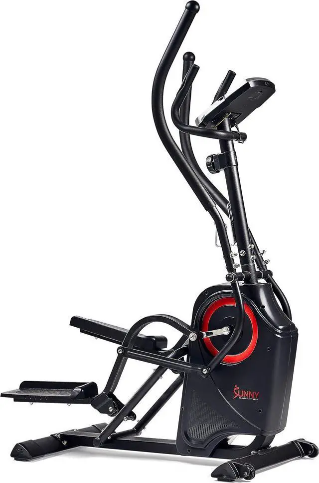 Alt view image 2 of 7 - Sunny Health & Fitness Cardio Climber Stepping Elliptical Exercise Machine for Home with 8 Levels of Magnetic Resistance, Performance Monitor, Full Body Workout