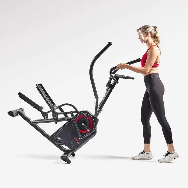 Alt view image 7 of 7 - Sunny Health & Fitness Cardio Climber Stepping Elliptical Exercise Machine for Home with 8 Levels of Magnetic Resistance, Performance Monitor, Full Body Workout