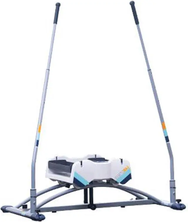 Alt view image 2 of 7 - Aeroski Ski Simulator Workout Machine w/ Recoil Spring Resistance, 2 Poles & VR Goggles - Low Impact Elliptical Exercise Equipment for Home and Gym