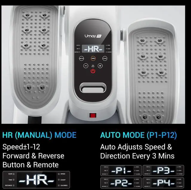 Alt view image 2 of 7 - Under Desk Elliptical Machine, Ellipse Leg Exerciser for Seniors, Quiet & Portable Electric Seated Eclipse Exercise Training Machine with Remote, 12 Speeds & Mute Function, Manual & Auto Mode