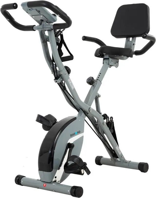 Main image of BARWING Stationary Exercise Bike for Home Workout, 5 IN 1 Foldable Indoor Cycling Bike for Seniors, 350LB Capacity, 16-Level Magnetic Resistance, Seat Backrest Adjustments