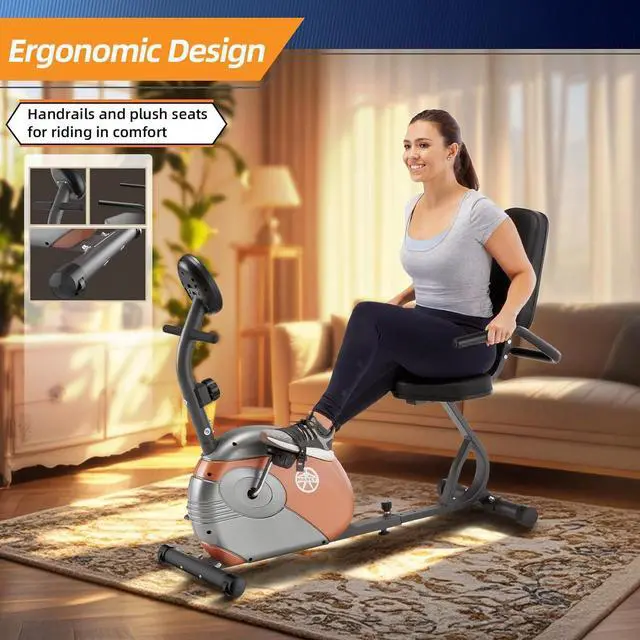 Alt view image 2 of 7 - Marcy Home Fitness Personal Exercise Bike with Adjustable Magnetic Resistance for Cardio Workout and Cycle Training