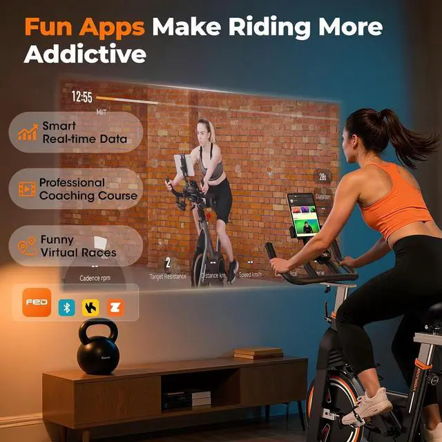 Alt view image 5 of 7 - YOSUDA PRO Magnetic Exercise Bike 350 lbs Weight Capacity - Indoor Cycling Bike Stationary with Comfortable Seat Cushion, Silent Belt Drive