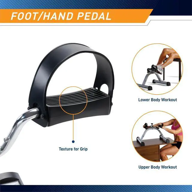 Alt view image 5 of 7 - Marcy Under Desk Mini Pedal Leg and Arm Exercise Cycle with Adjustable Magnetic Resistance Physical Therapy Leg Exercisers