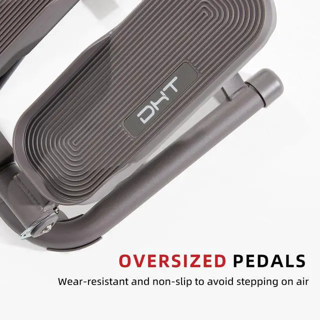 Alt view image 5 of 7 - DHT Steppers for Exercise at Home, Mini Stair Stepper with Resistance Band, Workout Equipment with LCD Monitor, Fitness Stepper for Cardio Full Body Workout, for Home Gym(No Resistance Adjustment)