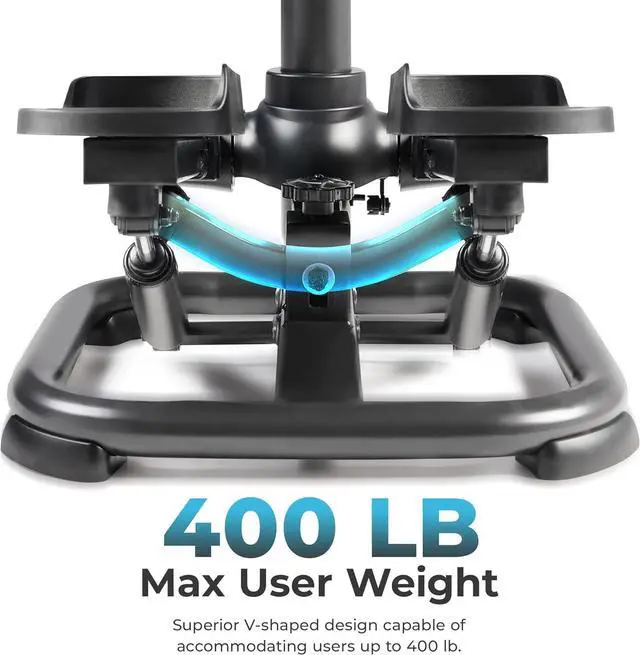Alt view image 2 of 7 - Sunny Health & Fitness 2-in-1 Premium Power Stepper with Resistance Bands, Low-Impact Cardio, Space-Saving, Height-Adjustable, with Enhanced Bluetooth Connectivity with Free SunnyFit App