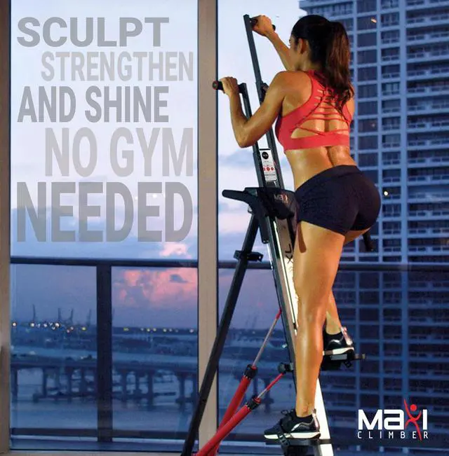 Alt view image 3 of 7 - MaxiClimber XL Vertical Climbers - The Original Compact, Mountain Climber, Stair Stepper Exercise Machines - XL-2000 HRS (Hydraulic Resistance System, 12 Level) - Free Coach-led Classes & Fitness App