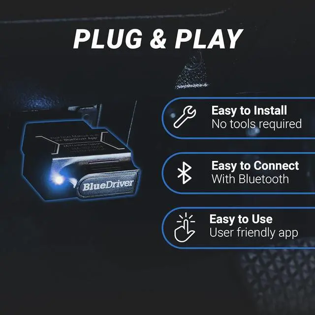 Alt view image 5 of 7 - BlueDriver Bluetooth Pro OBDII Scan Tool for iPhone & Android - No Subscription Fee - OBD2 Car Scanner and Code Reader - Diagnose Check Engine, ABS, SRS, Airbag & 7000+ Issues on Vehicles 1996+