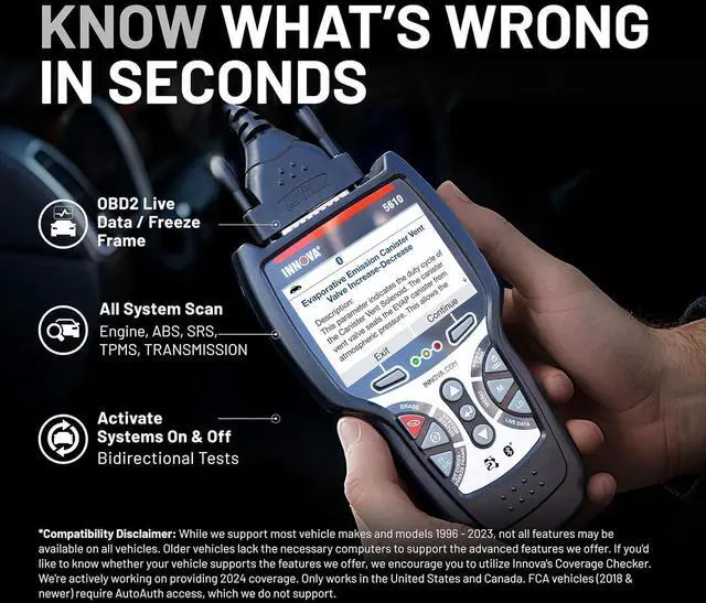 Alt view image 2 of 7 - Innova 5610 OBD2 Bidirectional Scan Tool - Understand Your Vehicle, Pinpoint What's Wrong, and Complete Your Repairs with Less Headache, Updates Included, US-Based Technical Support