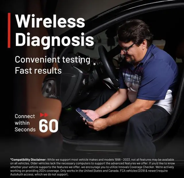 Alt view image 2 of 7 - Innova 1000 Bluetooth OBD2 Scanner for iPhone & Android - Predict Car Problems Before They Happen - No Subscriptions - Detect Check Engine, ABS, SRS Issues for Cars 1996+