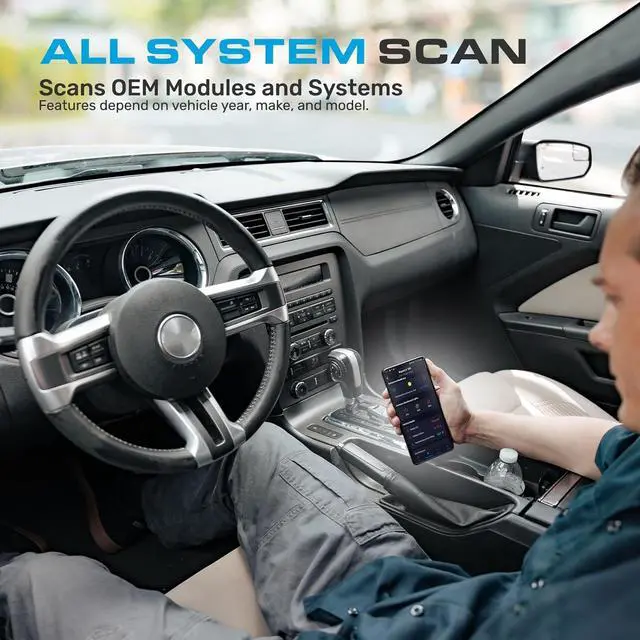 Alt view image 2 of 5 - BLCKTEC 430 Bluetooth OBD2 Scanner for iPhone & Android, No Subscription Fee, OBDII Car Code Reader, Diagnose Check Engine, ABS, SRS, Airbag, Supports 1996-2023 Vehicles, App only works in USA &Canada