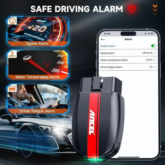 Alt view image 5 of 7 - ANCEL BD200 OBD2 Scanner Bluetooth - Code Reader & Check Engine Diagnostic Scan Tools with Car Battery Test, Exclusive App On iOS & Android, Wireless OBDII Adapter Works for 1996 & Newer Vehicles