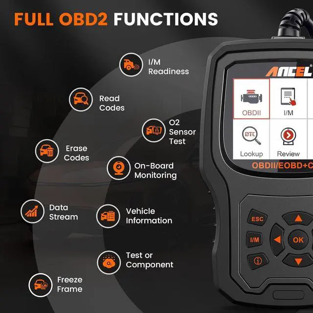 Alt view image 4 of 7 - ANCEL AD530 OBD2 Scanner Diagnostic Tool, Universal Check Engine Code Reader with Live Data, Car Diagnostic Tool with Upgraded Battery Tester & All OBD2 Functions for 1996+ Vehicles, Upgraded AD310