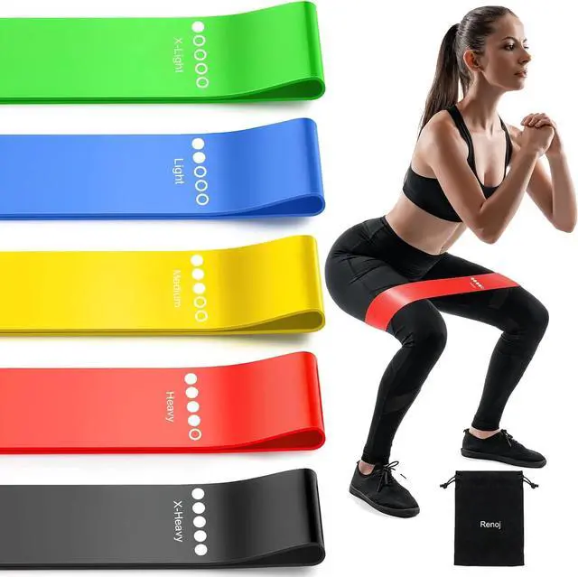 Main image of Resistance Bands for Working Out, Elastic Exercice Loop Bands for Physical Therapy, Yoga Starter Set of Stretch Bands for Booty Legs, Pilates Flexbands