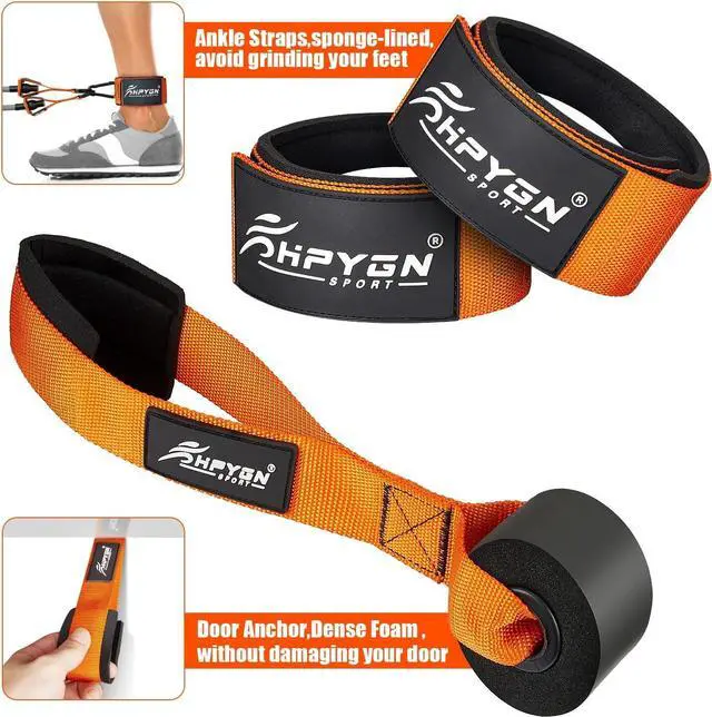 Alt view image 7 of 7 - HPYGN Resistance Bands, Heavy Exercise Bands with Handles, Fitness Bands for Working Out, Workout Bands for Men, Weight Bands Set for Muscle Training, Strength, Slim, Yoga, Home Gym Equipment