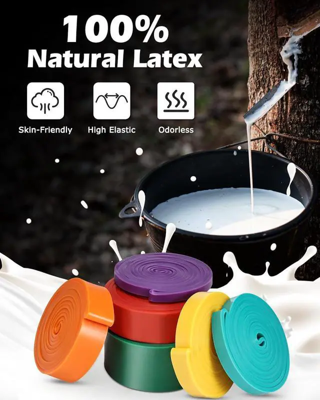 Alt view image 6 of 7 - Zacro Resistance Bands, 6 Resistance Levels Pull Up Assistance Bands, Exercise Bands for Men&Women, Heavy Duty Resistance Band Set with Door Anchor, for Working Out, Muscle Training, Physical Therapy