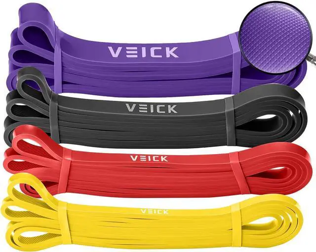 Main image of VEICK Resistance Bands for Working Out, Exercise Bands, Workout Bands, Pull Up Assistance Bands, Long Heavy Stretch Bands Set for Men and Women, Power Weight Gym at Home Fitness Equipment