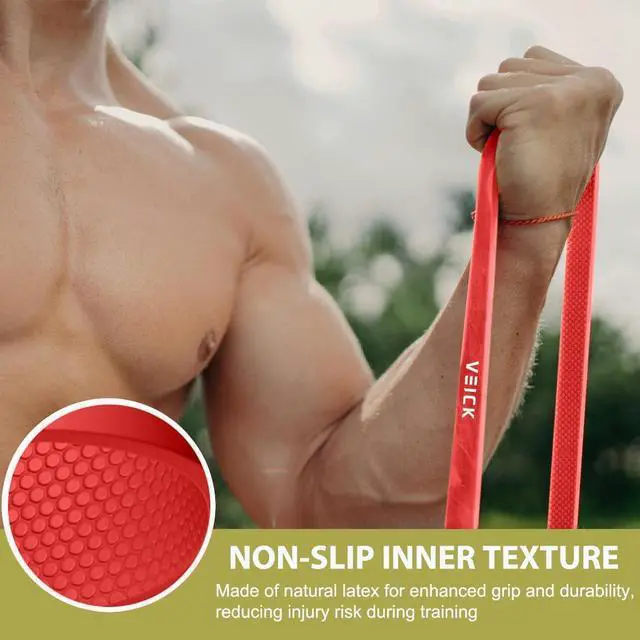 Alt view image 3 of 7 - VEICK Resistance Bands for Working Out, Exercise Bands, Workout Bands, Pull Up Assistance Bands, Long Heavy Stretch Bands Set for Men and Women, Power Weight Gym at Home Fitness Equipment