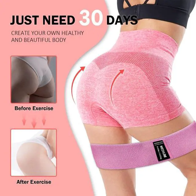 Alt view image 6 of 7 - Long and Short Fabric Resistance Bands with Door Anchor 7 PCS, Non-Slip Stretch Booty Bands for Working Out Women & Men, Loop Exercise Elastic Bands for Home Physical Therapy Yoga Pilates