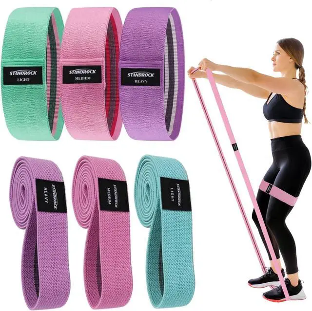 Main image of Fabric Resistance Bands for Working Out, 3 and 4 Levels Booty Bands Long Resistance Bands for Women and Men | Elastic Bands for Exercise Bands Resistance Workout Bands Resistance