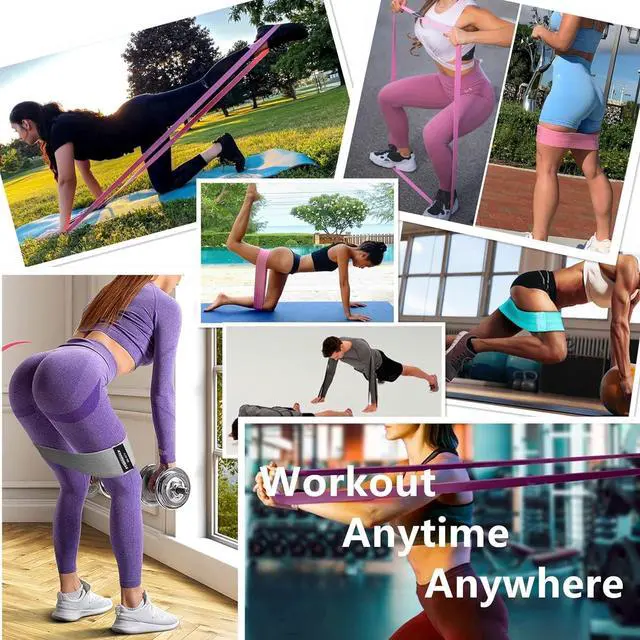 Alt view image 5 of 7 - Fabric Resistance Bands for Working Out, 3 and 4 Levels Booty Bands Long Resistance Bands for Women and Men | Elastic Bands for Exercise Bands Resistance Workout Bands Resistance