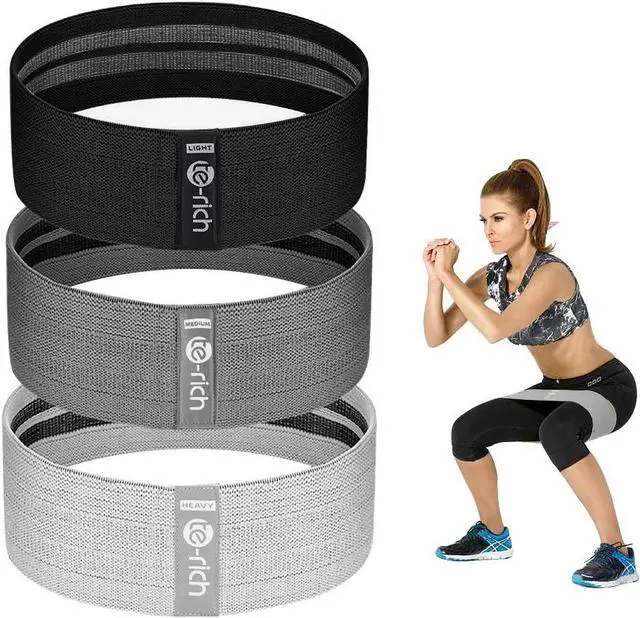 Main image of Resistance Bands, Fabric Workout Bands for Women & Men, Cloth Booty Resistance Loop Bands, Thick Squat Bands for Butt/Legs/Thigh/Hip/Glute Excersing