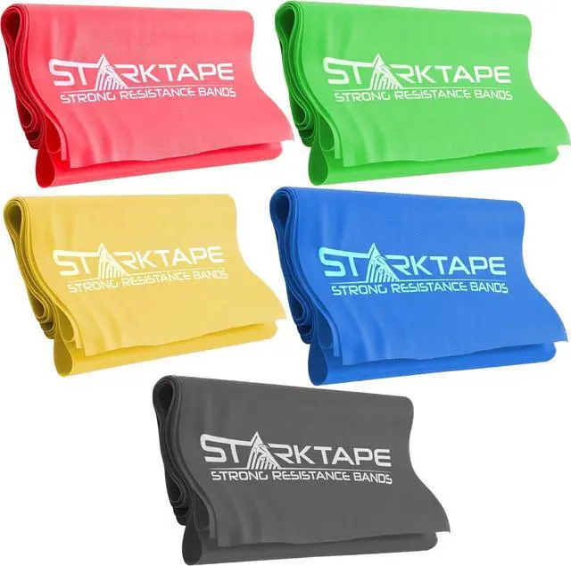 Main image of Resistance Bands Set. 3 or 5 Pack Non-Latex Physical Therapy, Professional Elastic Band. Perfect for Home Exercise, Workout, Strength Training, Yoga, Pilates, Rehab, Gym