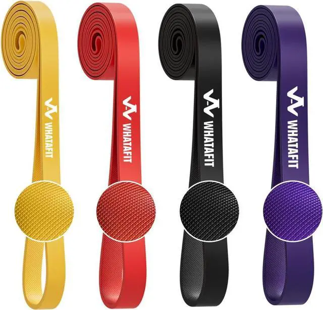 Main image of WHATAFIT Resistance Bands, Pull Up Assistance Bands, Exercise Bands, Workout Bands Set for Men and Women Home Fitness, Body Stretching, Strength Training, Physical Therapy