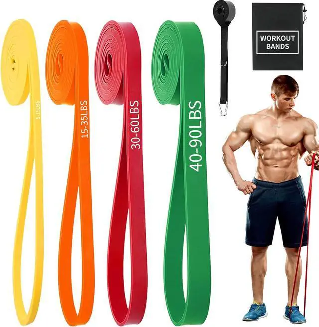 Main image of Exercise Bands Resistance Bands for Working Out,Pull Up Bands Set,at Home Workout Equipment,Workout Bands for Men and Women,Stretch Bands for Exercise