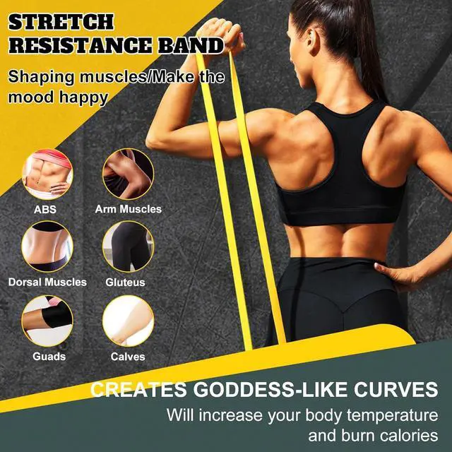 Alt view image 3 of 7 - Exercise Bands Resistance Bands for Working Out,Pull Up Bands Set,at Home Workout Equipment,Workout Bands for Men and Women,Stretch Bands for Exercise