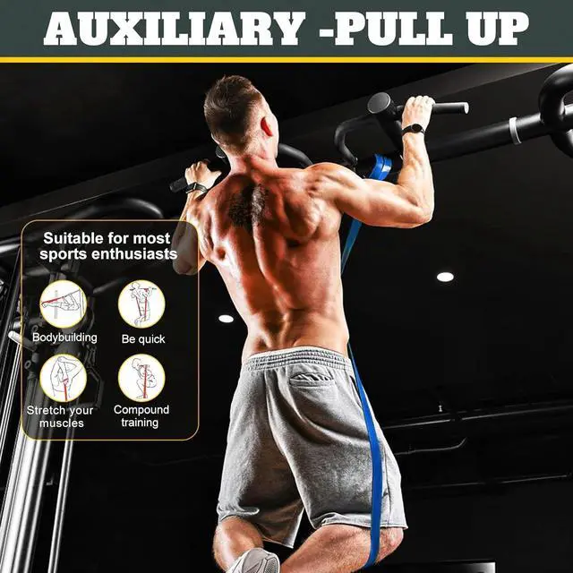 Alt view image 5 of 7 - Exercise Bands Resistance Bands for Working Out,Pull Up Bands Set,at Home Workout Equipment,Workout Bands for Men and Women,Stretch Bands for Exercise