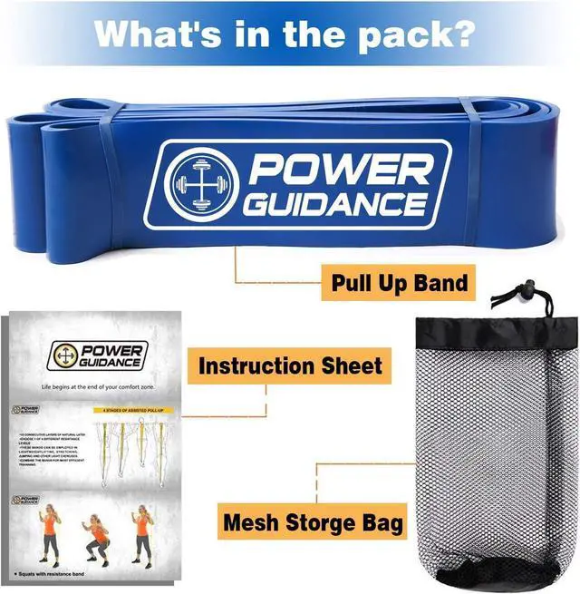 Alt view image 2 of 6 - POWER GUIDANCE Pull Up Assist Bands - Stretch Resistance Band - Mobility Band - Powerlifting Bands - by Perfect for Body Stretching, Powerlifting, Resistance Training