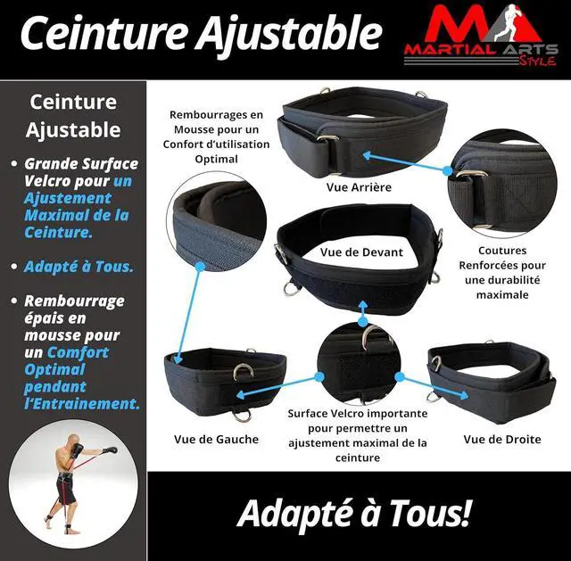 Alt view image 6 of 7 - Boxing Resistance Bands for MMA Martial Arts Resistance Training at Home for Punches/Kicks, 150lbs Exercise Bands Full Body Fitness Workout to Enhance Explosive Power/Speed/Agility