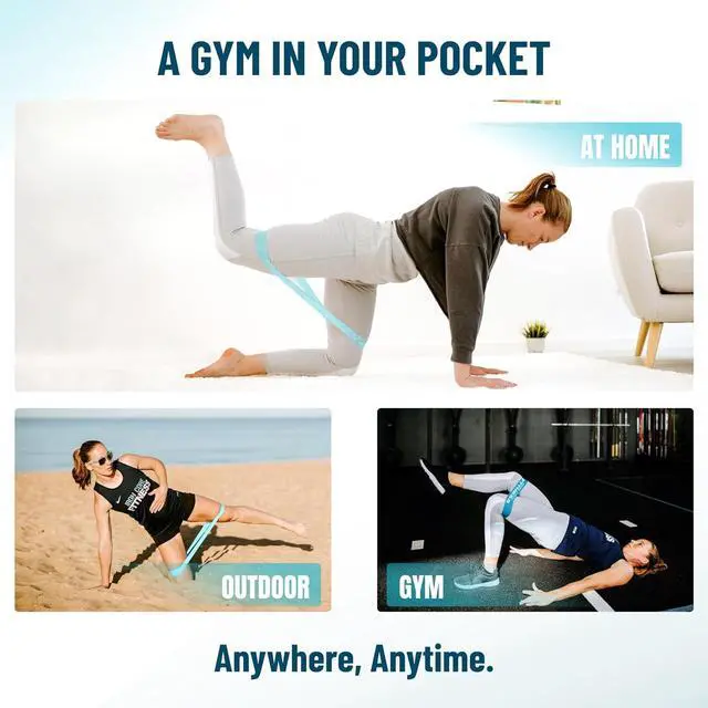 Alt view image 4 of 5 - Latex Mini Resistance Bands Sets for Trainers, Bootcamp, Gym for Men and Women in Fun Colors - Ebook, Videos and Workout Chart Included by Iron Core Fitness