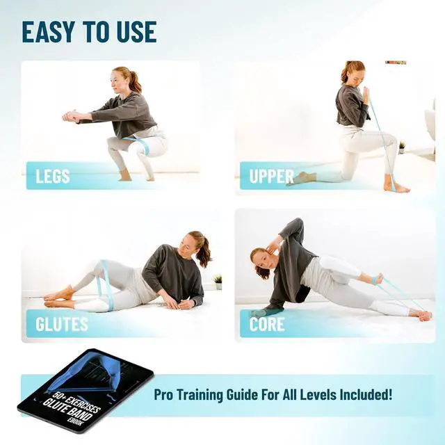 Alt view image 5 of 5 - Latex Mini Resistance Bands Sets for Trainers, Bootcamp, Gym for Men and Women in Fun Colors - Ebook, Videos and Workout Chart Included by Iron Core Fitness