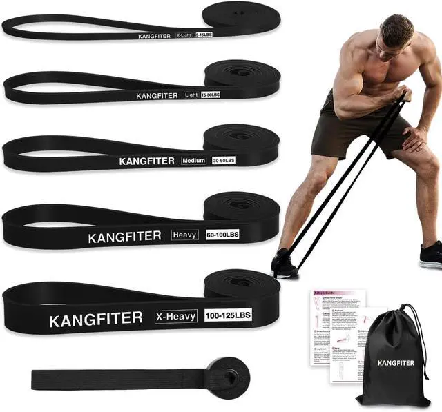 Main image of Resistance Bands for Working Out, Pull Up Bands for Men Women, Thick Heavy Resistance Band Set with Door Anchor, Elastic Exercise Bands for Body Stretching, Physical Therapy, Home Workouts
