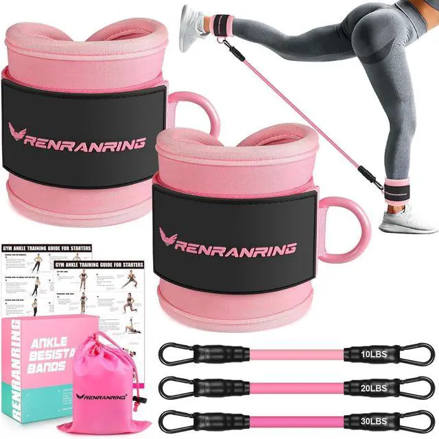 Main image of Ankle Resistance Bands, Ankle Bands for Working Out with Cuffs, Ankle Resistance Band, Glutes Workout Equipment, Butt Exercise Equipment for Women Legs and Glutes