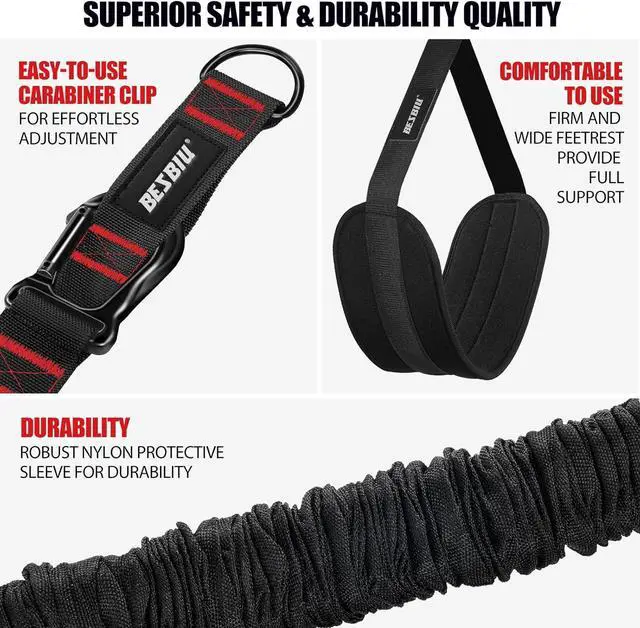 Alt view image 7 of 7 - Pull Up Assistance Bands 260lbs, Heavy Pull Up Bands Resistance Bands for Pull Ups Working Out with Feet Rest, Pull Up Bar Bands Assistance Bands Strength Training Workout Equipment, Height Adjustable