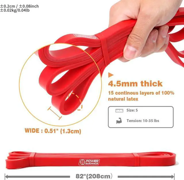 Alt view image 2 of 6 - POWER GUIDANCE Pull Up Assist Bands - Stretch Resistance Band - Mobility Band - Powerlifting Bands - by Perfect for Body Stretching, Powerlifting, Resistance Training