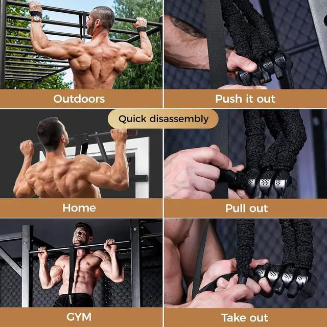 Alt view image 4 of 5 - Innstar Pull Up Assistance Bands, 3 Heavy-Duty Adjustable Pull Up Bands Set, Pull Up Bands Assistance Bands for Enhanced Strength Training