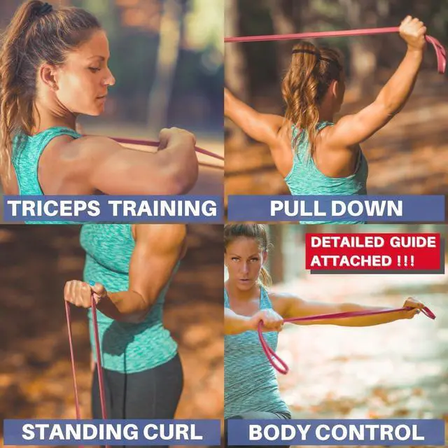 Alt view image 6 of 6 - LEZER Resistance Bands - Pull Up Bands for Home Gym Fitness, Stretching, Physical Therapy & Training - Includes Instruction