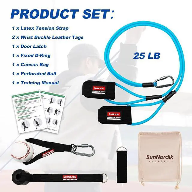 Alt view image 4 of 7 - Resistance Bands for Pitchers, Baseball & Softball Training Equipment for Improving Arm Strength & Pitching Training, Baseball Pitching Bands for All Skill Levels